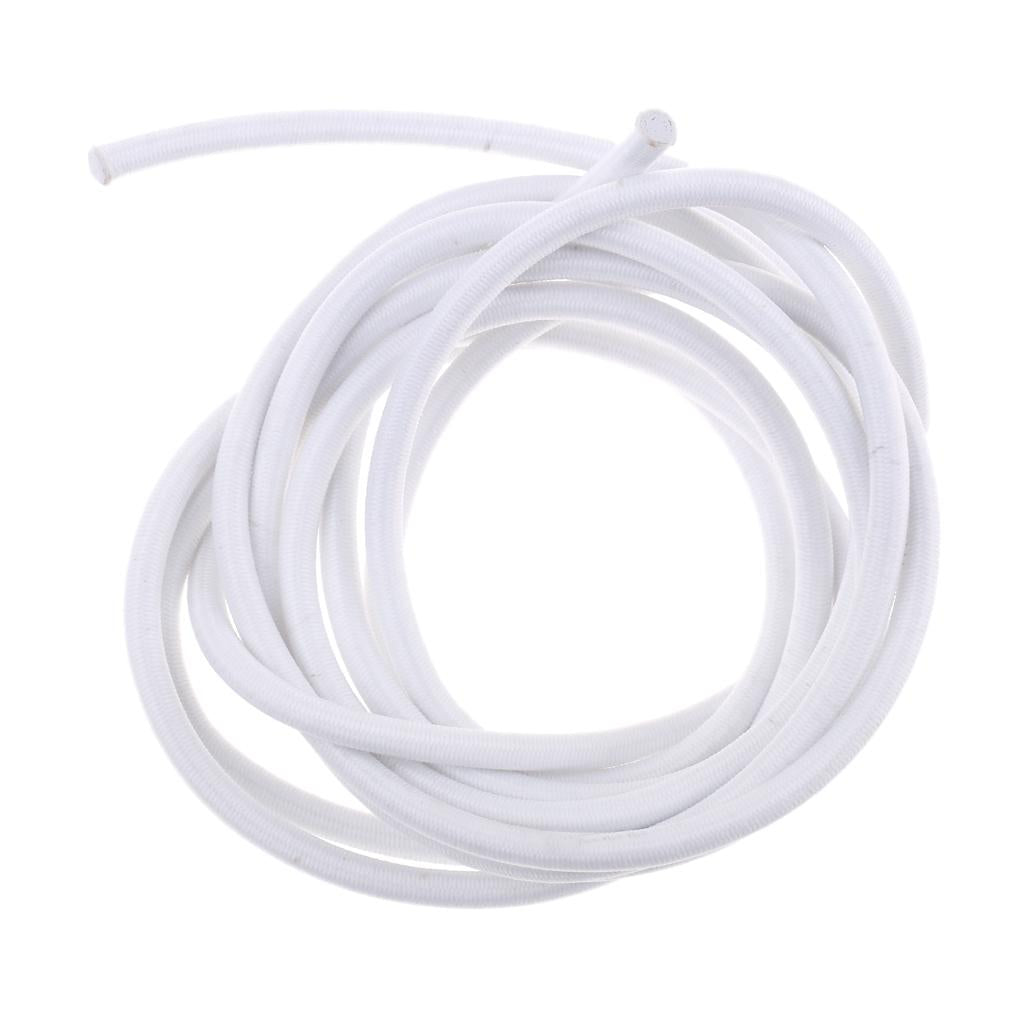 2x 4mm Elastic Bungee Rope Shock Cord Tie Down Boats Trailers 2m White