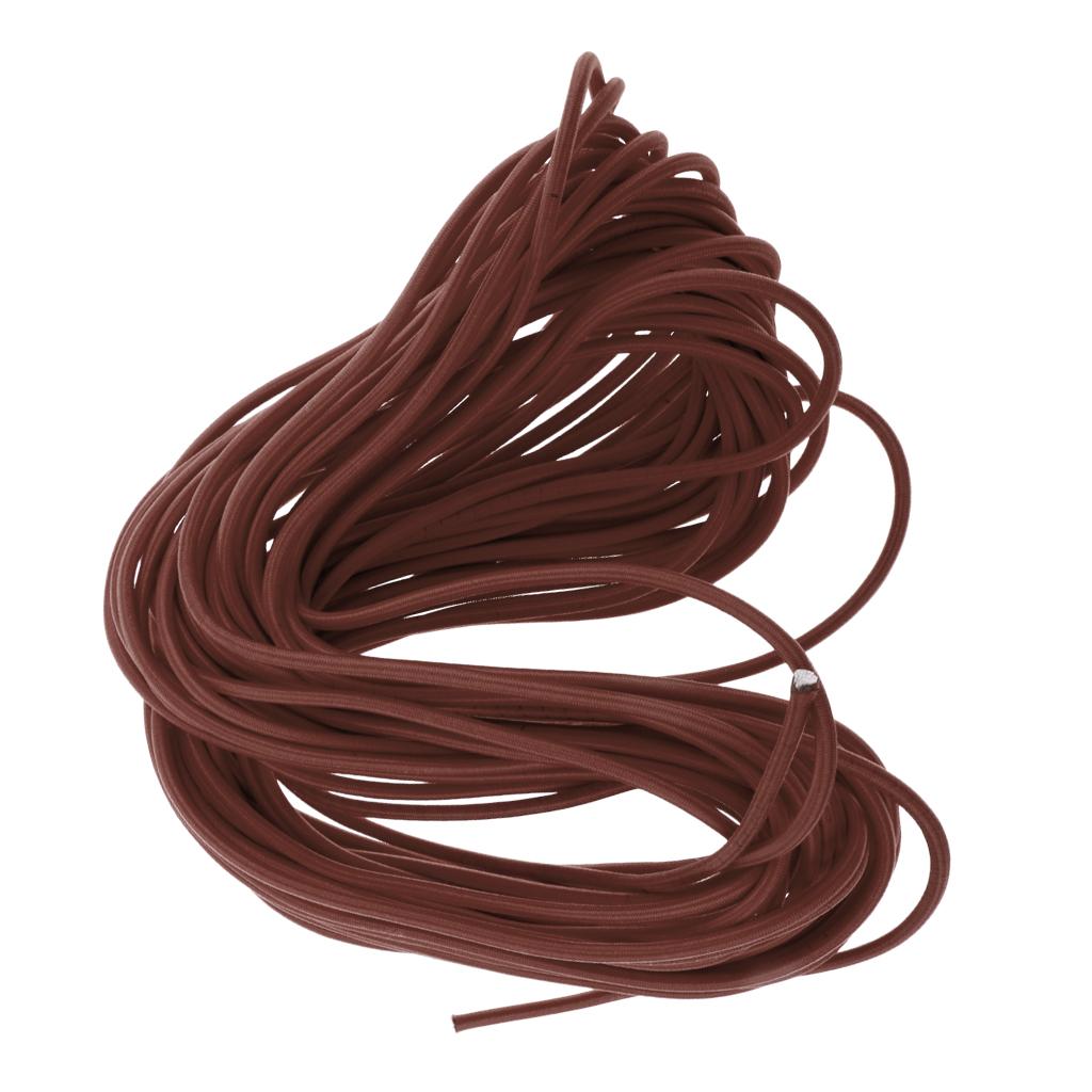  4mm Elastic Bungee Rope Shock Cord Tie Down Boats Trailers 30m Coffee