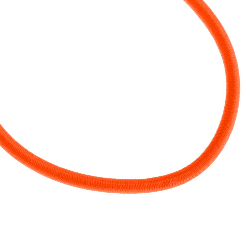 4x4mm Elastic Bungee Rope Marine Shock Cord - Tie Down Roof Racks 2m Orange