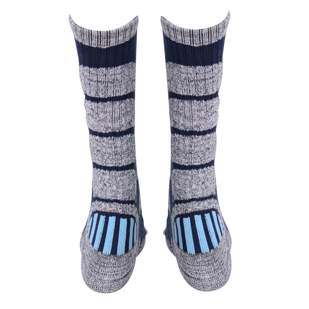 Mens Winter Sports Hiking Socks Thermal Snow Ski Long Boot Socks Dark blue
