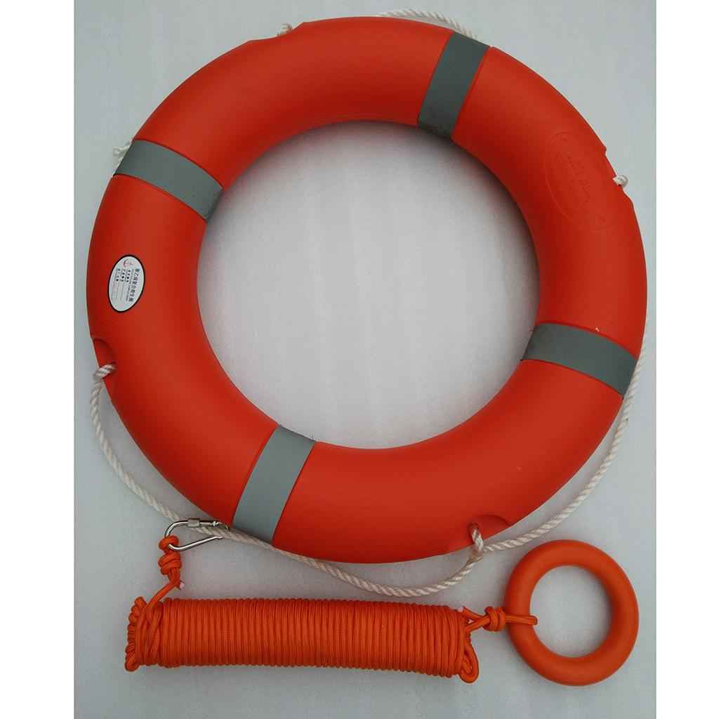 Non Slip Durable Rubber Water Buoyant Floating Throwing Ring Float Buoy for Safety Life Saving Rope