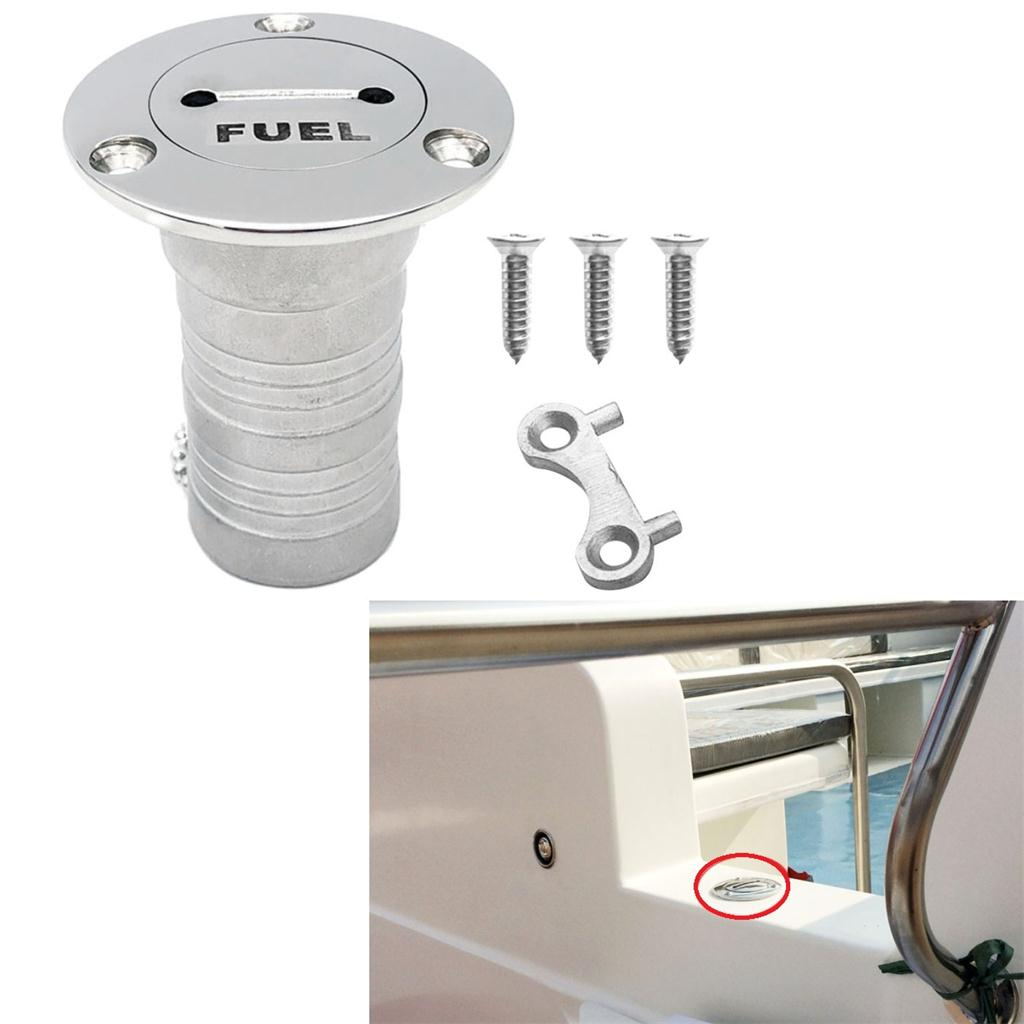 52mm Marine Boat Gas Fuel Tank Deck Fill Filler for Key 316 Stainless Steel