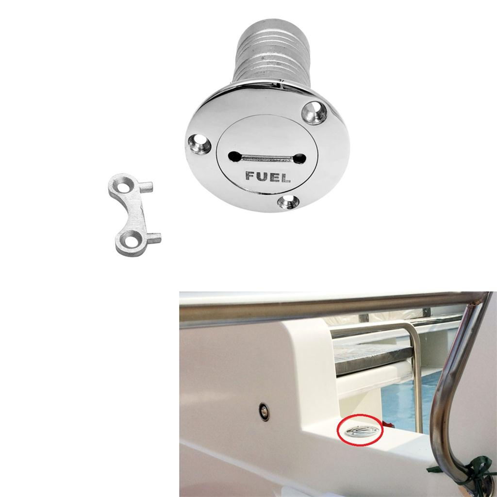 52mm Marine Boat Gas Fuel Tank Deck Fill Filler for Key 316 Stainless Steel