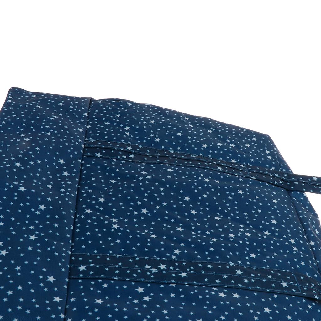 Swimming Mesh Beach Bag Tote with Waterproof Compartment Navy and Star