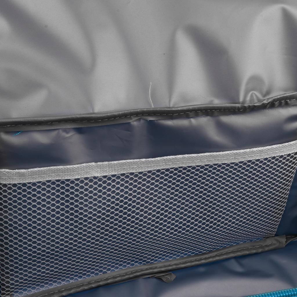 Portable Double Layer Insulated Bag Cooler Mesh Tote Picnic Beach Blue