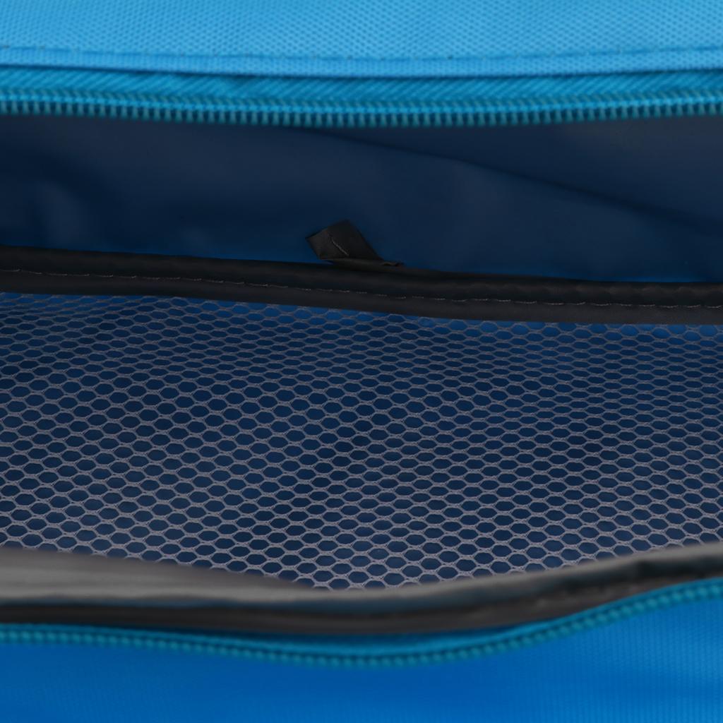 Portable Double Layer Insulated Bag Cooler Mesh Tote Picnic Beach Blue