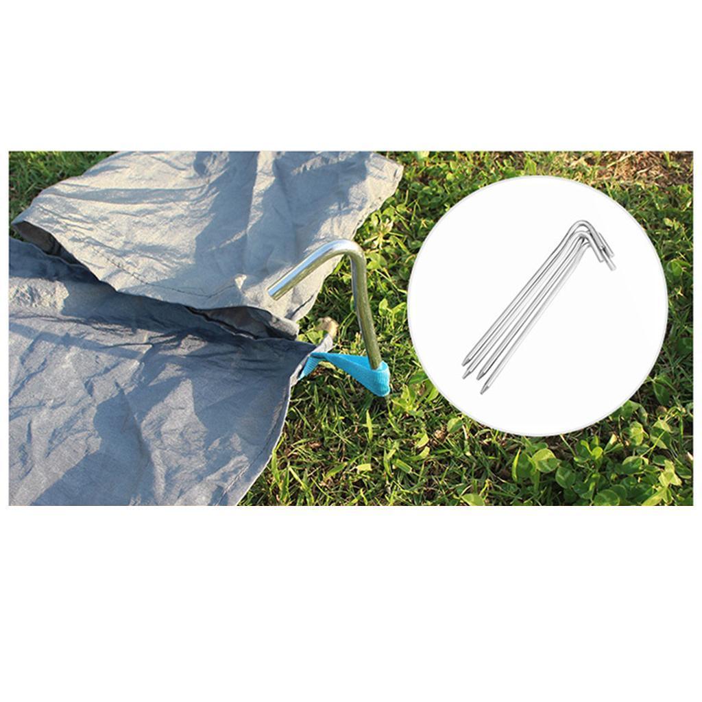 Outdoor Garden Camping Beach Picnic Pocket Blanket Mat Nylon Portable Blue