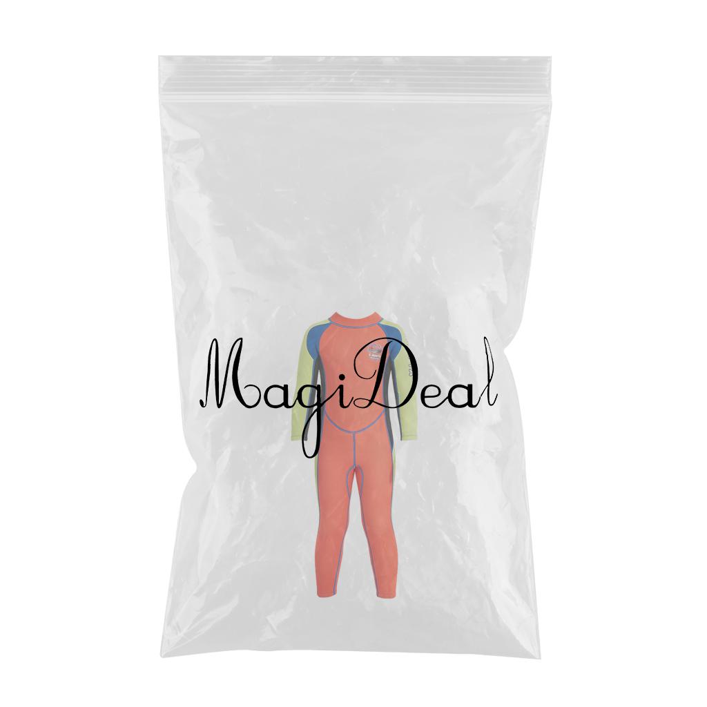 2.5mm Neoprene Kids Full Body Long Sleeve Diving Swimming Suit S Orange