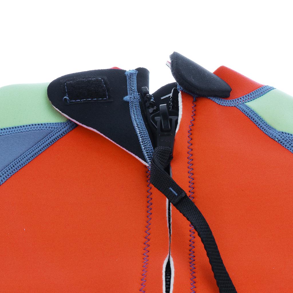 2.5mm Neoprene Kids Full Body Long Sleeve Diving Swimming Suit S Orange