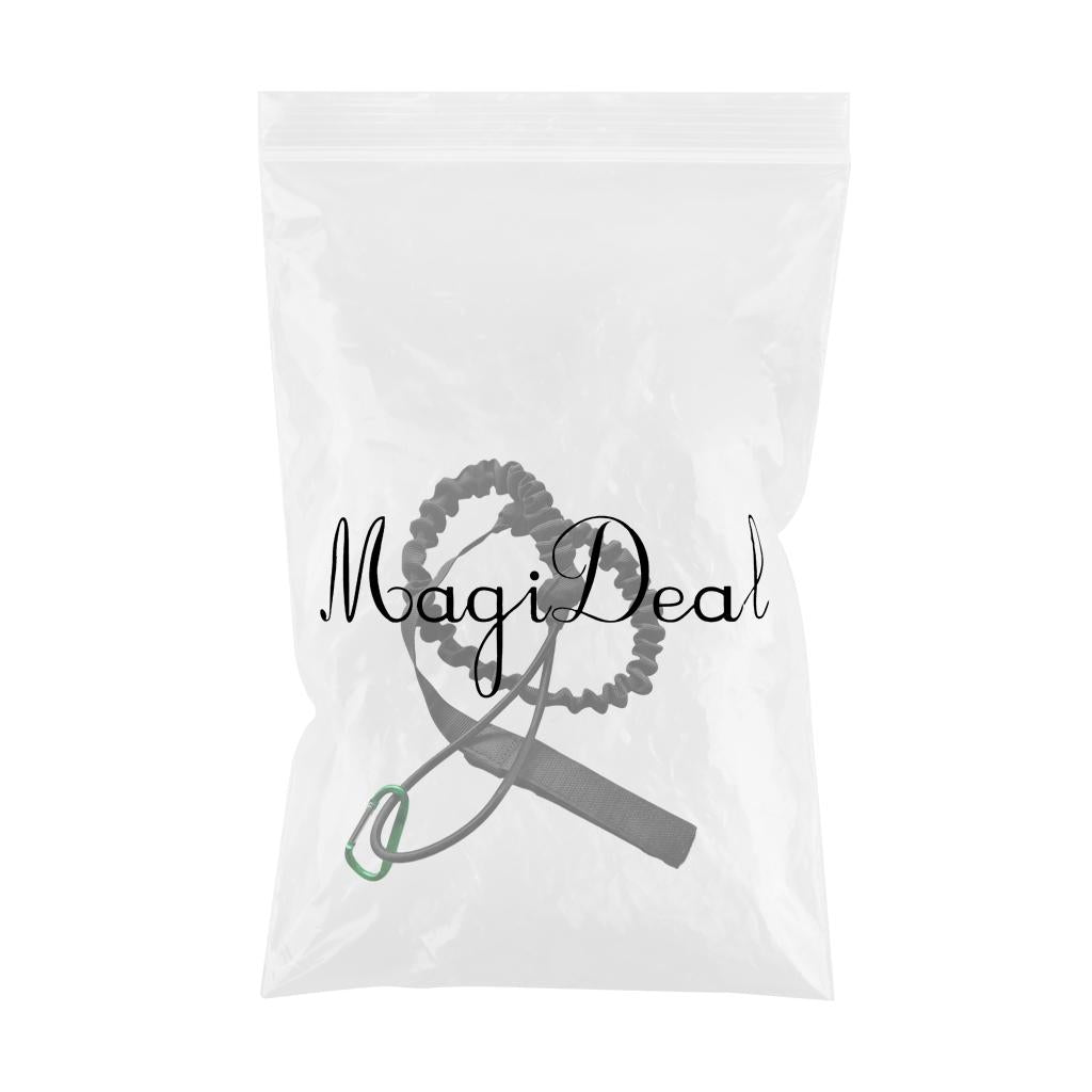 Elastic Kayak Paddle Leash Fishing Rod Leash Safety Lanyard with Carabiner