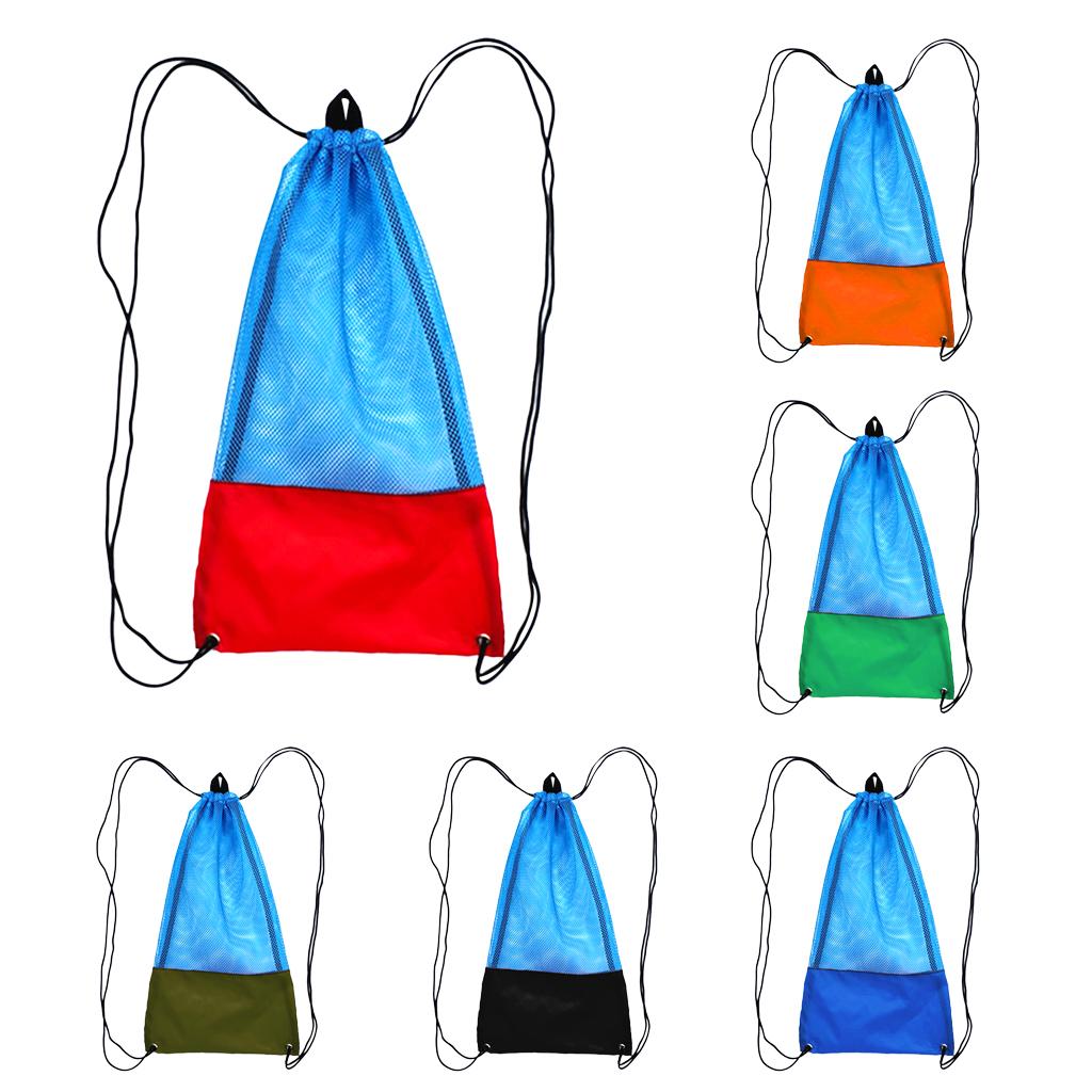 Mesh Drawstring Bag for Scuba Diving Snorkel  Goggles Mask L Army Green