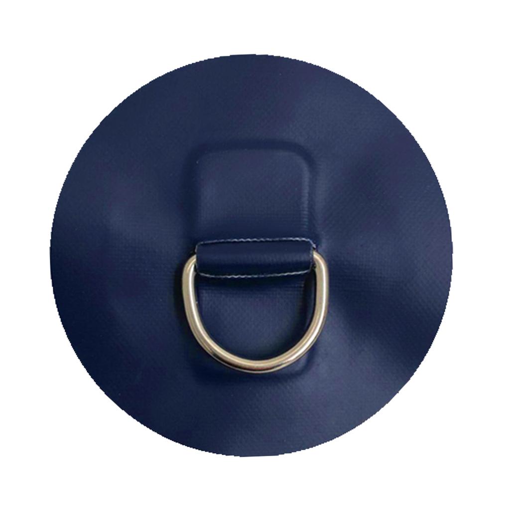 4 Pieces D-ring Pad Patch for Inflatable Boat Raft Dinghy Kayak Dark Blue