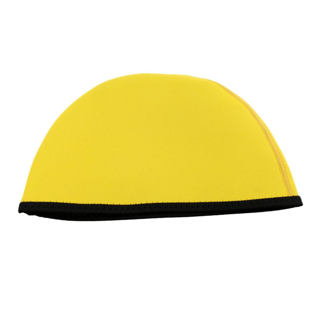 2mm Neoprene Beanie Hat Super Stretchy Warm Waterproof M 55 to 59cm Yellow