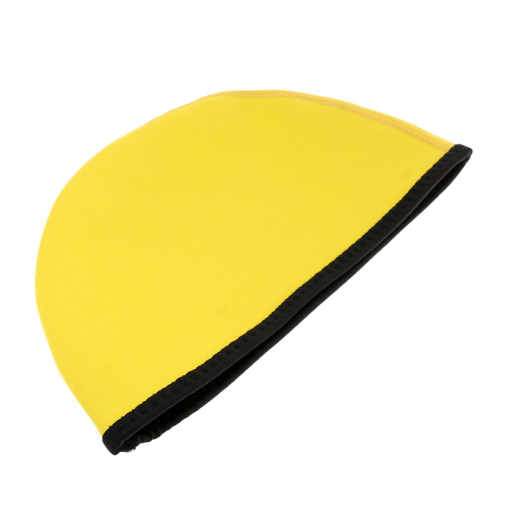 2mm Neoprene Beanie Hat Super Stretchy Warm Waterproof M 55 to 59cm Yellow