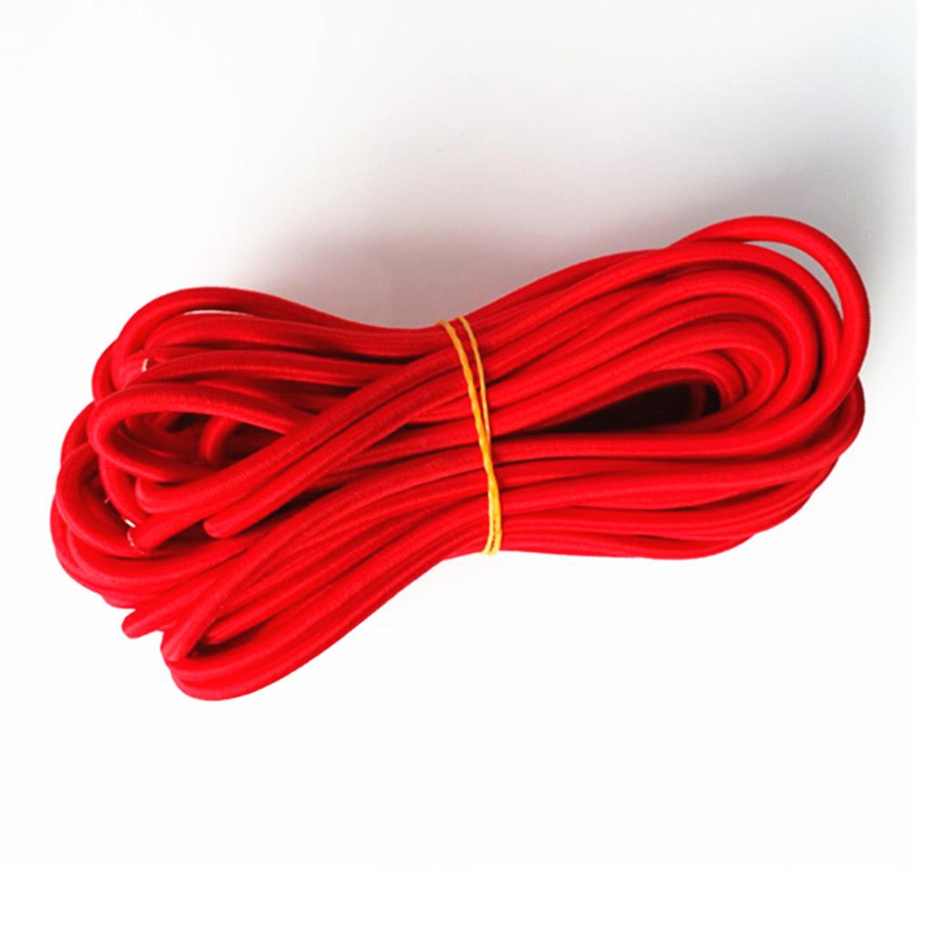 5mm Red Elastic Rubber Bungee Rope Shock Cord Tie Down Boats Trailers 20m