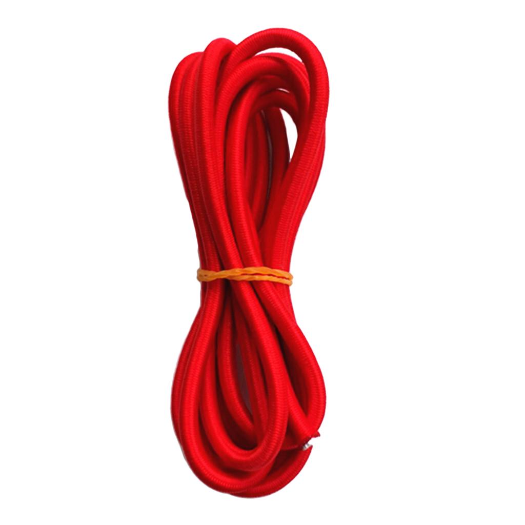 5mm Red Elastic Rubber Bungee Rope Shock Cord Tie Down Boats Trailers 300cm