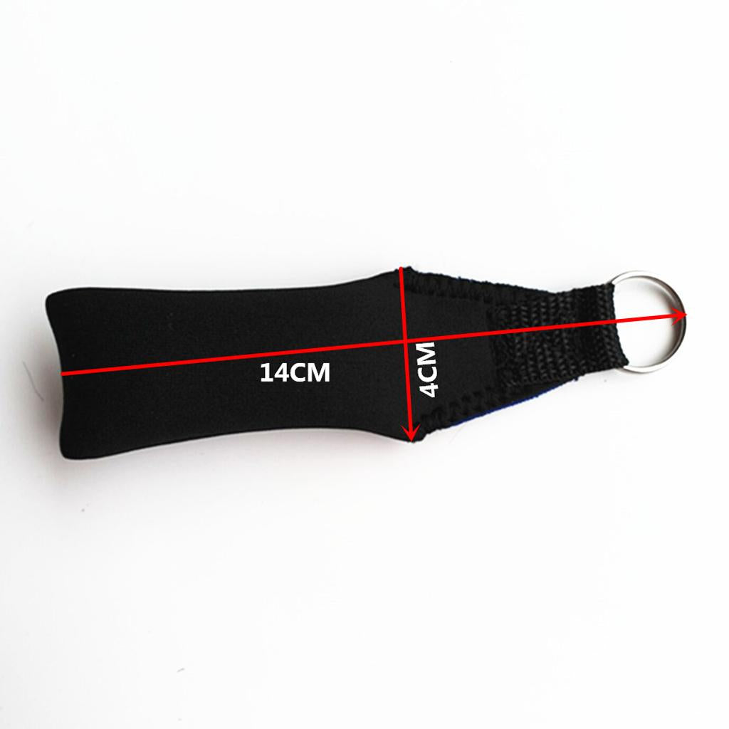 Rectangle Neoprene Floating Keyring for Boating Yachting Sailing Black