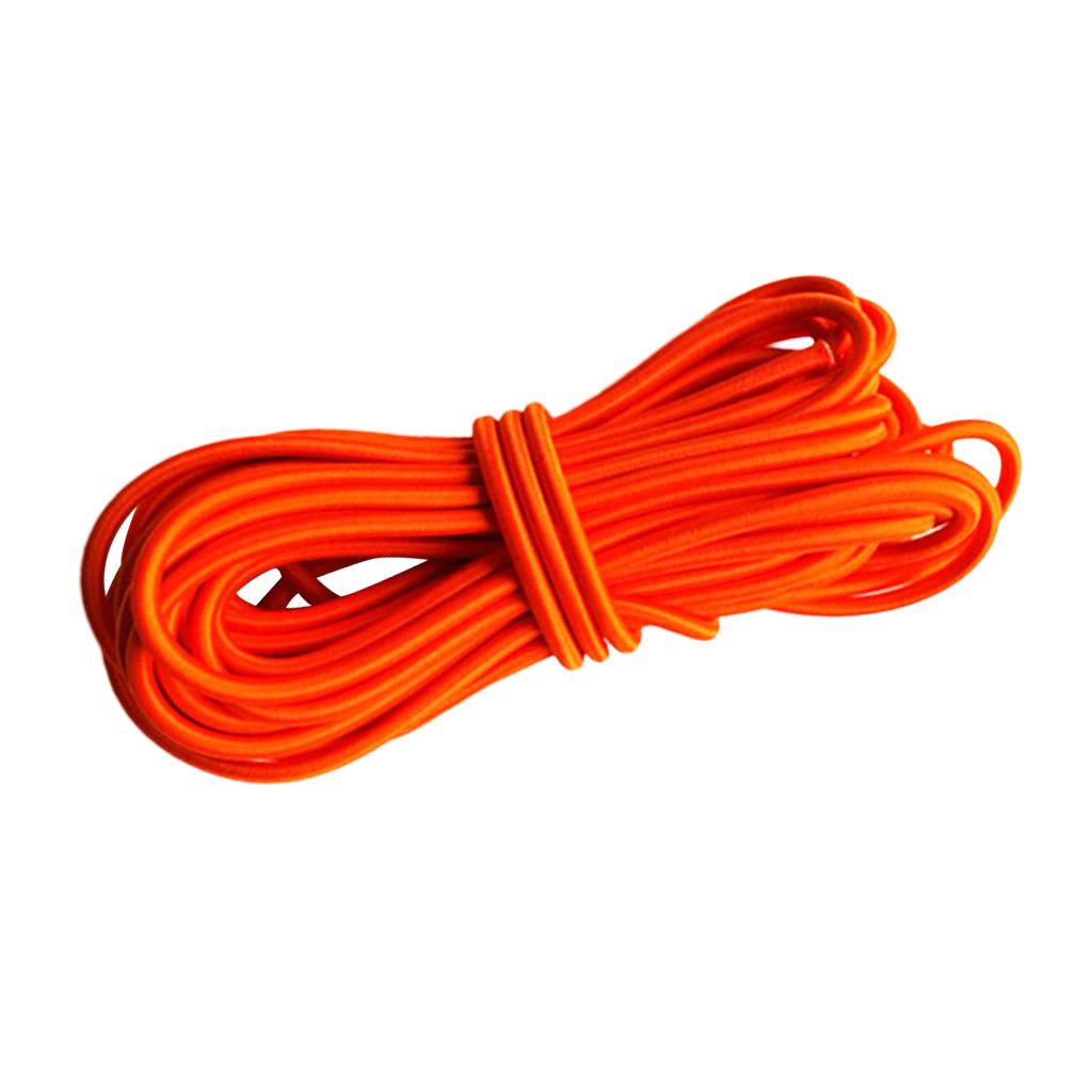 3xMultifunctional Strong Rubber Elastic Bungee Shock Cord Rope 5mmx3m Orange