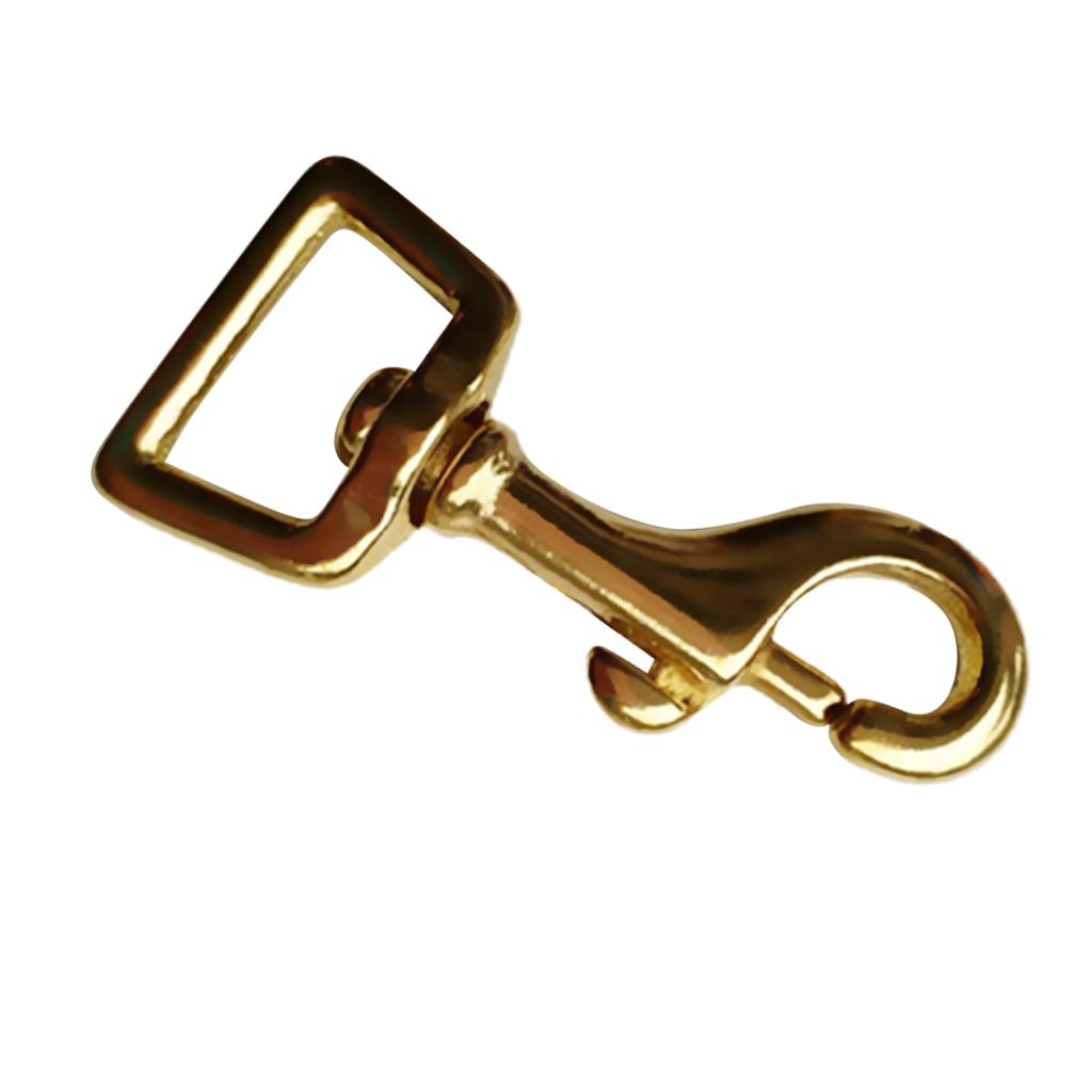 Solid Brass Square Swivel Trigger Clip Snap Hook Bag Clasp Key Chain 16x59mm
