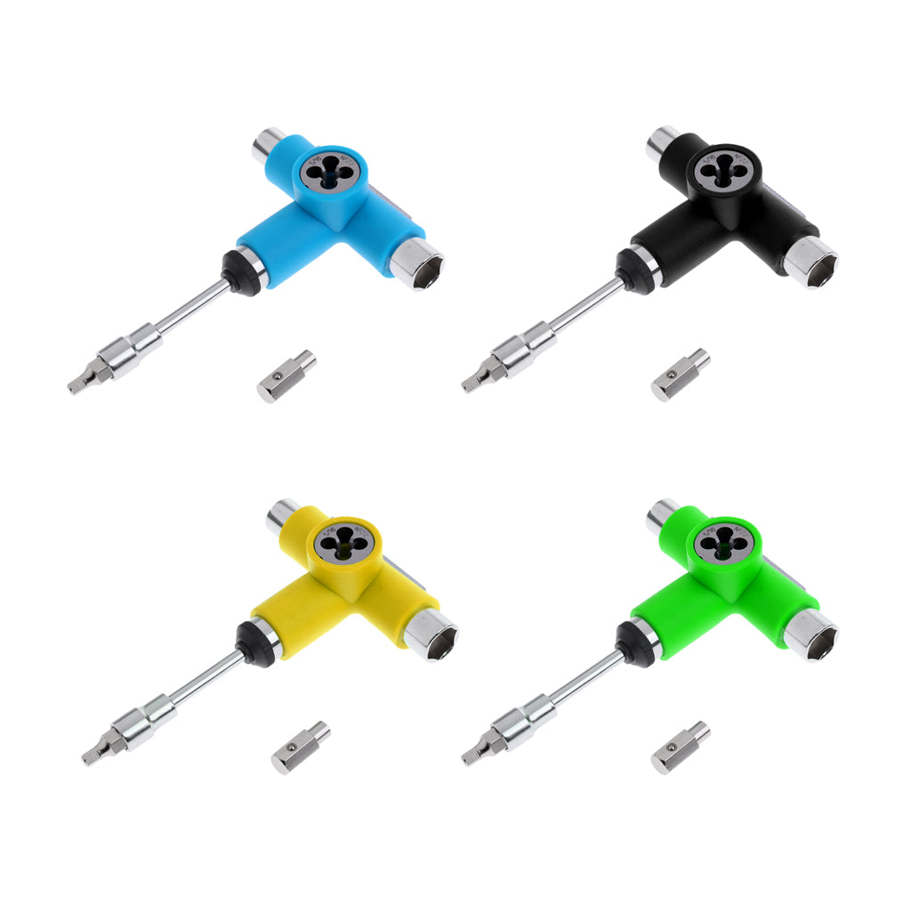 Multifunction Skateboard Longboard T-Tool Screwdriver Socket Wrench Blue