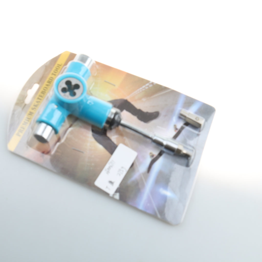 Multifunction Skateboard Longboard T-Tool Screwdriver Socket Wrench Blue