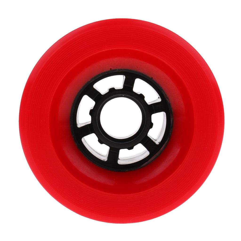 Solid Cruiser Longboard Skateboard High Elastic PU Wheel Shock Absorb Red