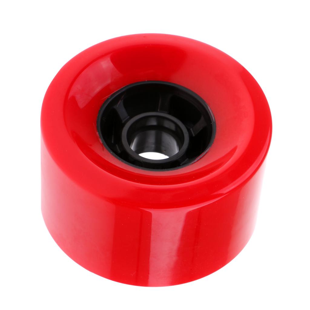 Solid Cruiser Longboard Skateboard High Elastic PU Wheel Shock Absorb Red