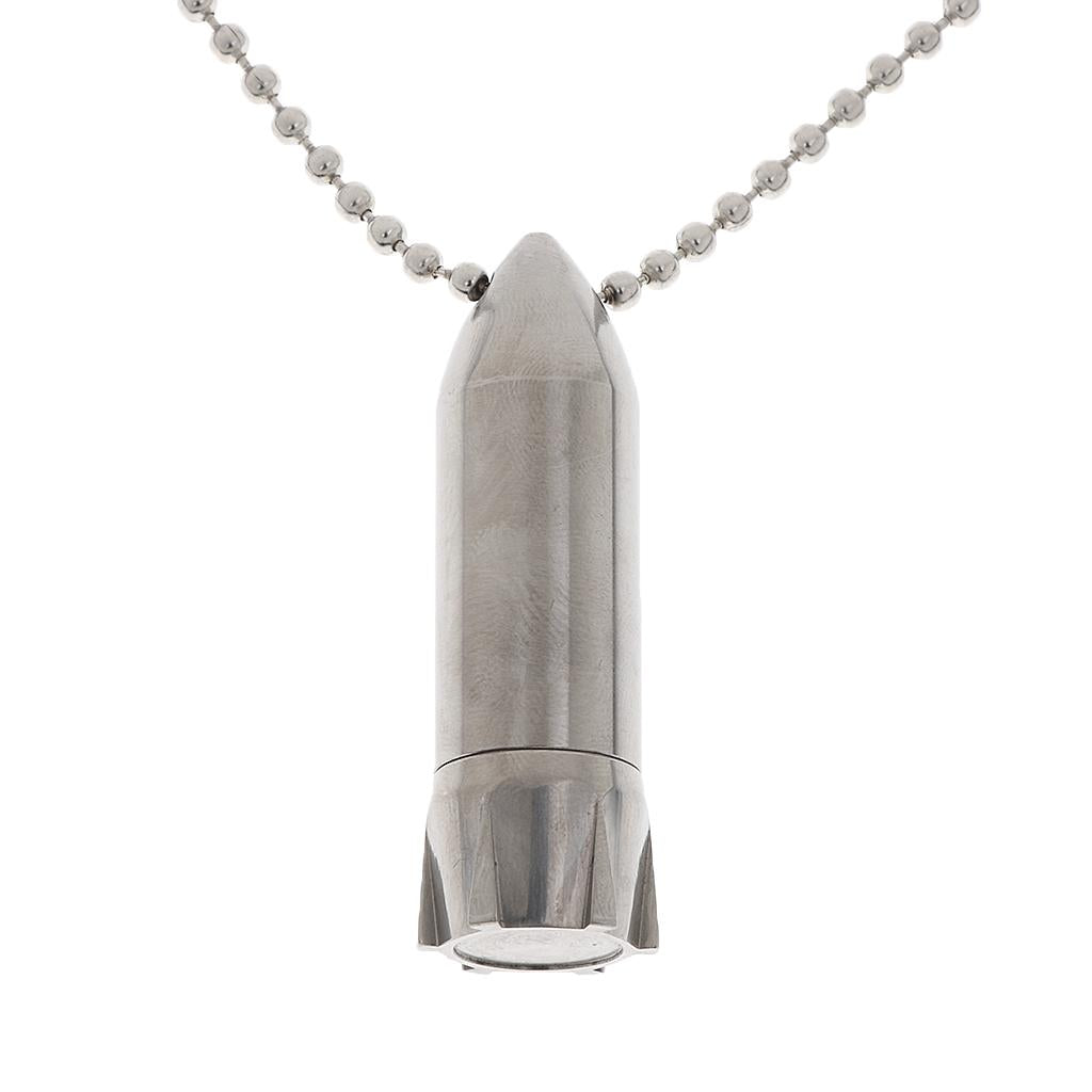 Titanium Alloy Waterproof Pill Box Holder for Camping Travel Hiking Silver