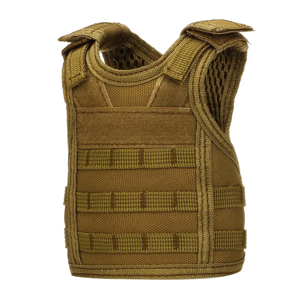 Mini MOLLE Vest Style Beer Sleeve Bottle Stubby Holder brown