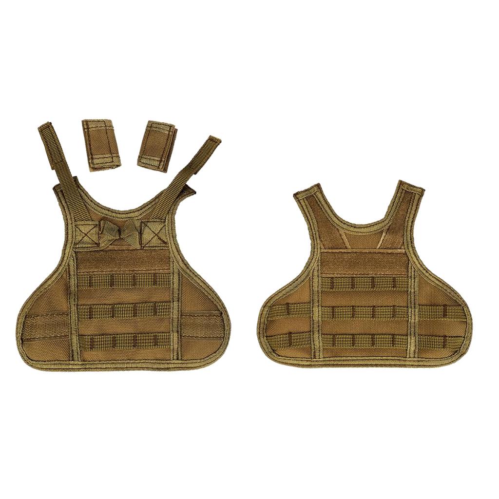 Mini MOLLE Vest Style Beer Sleeve Bottle Stubby Holder brown
