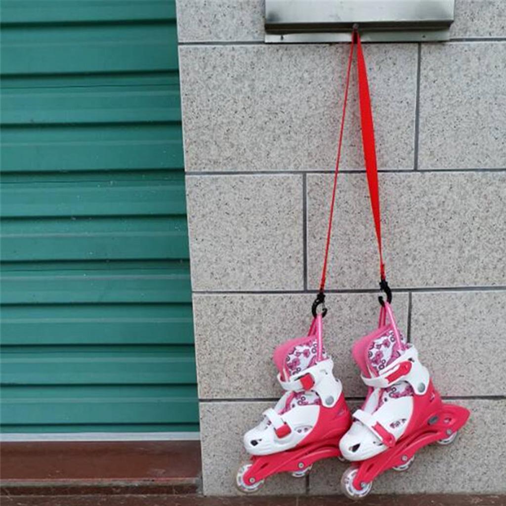 Snowboard Boot Carrier Straps Shoulder Leash for Ice Skates Ski Boot Red