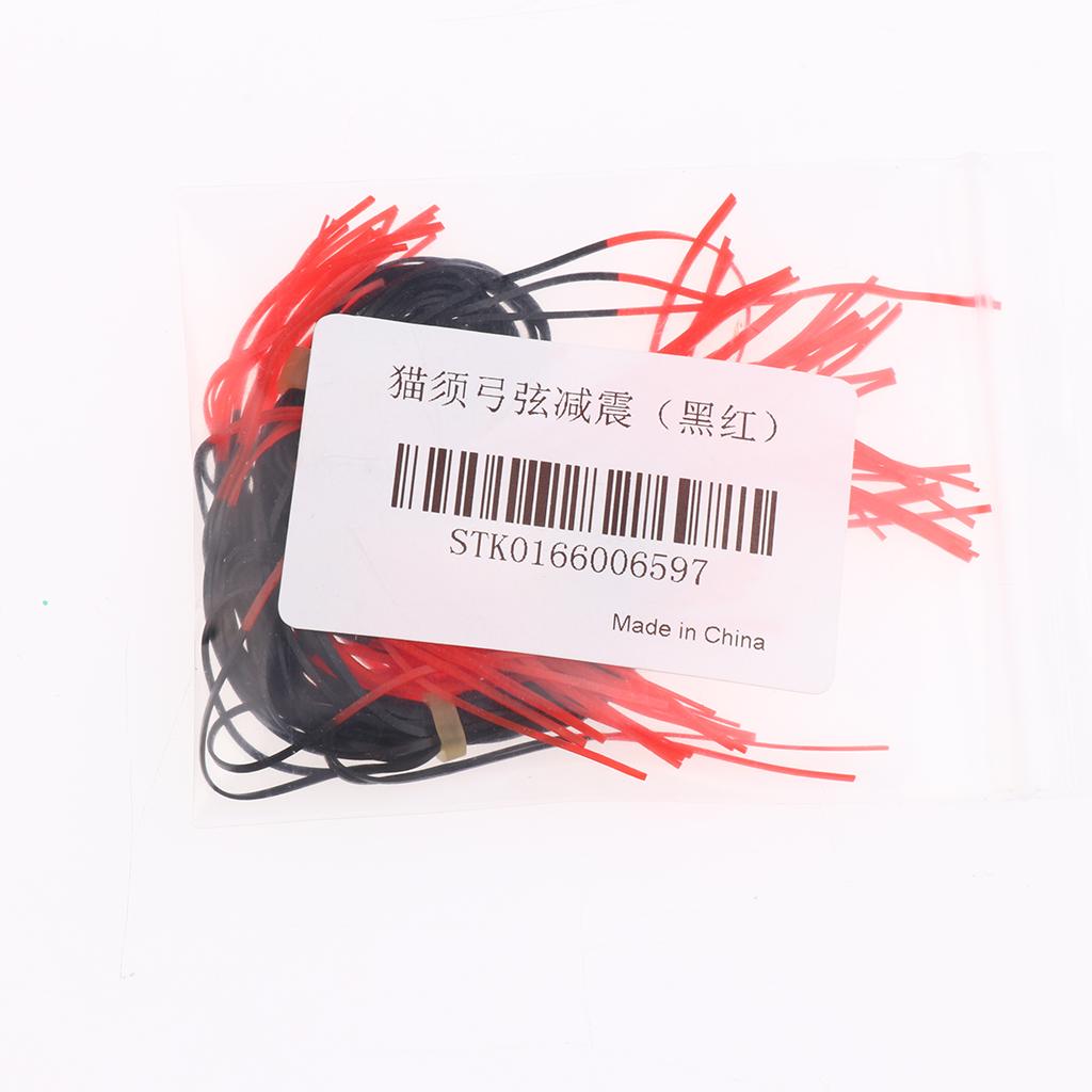 2pcs Bow String Silencer Whiskers Reduce String Noise Vibration Red+Black