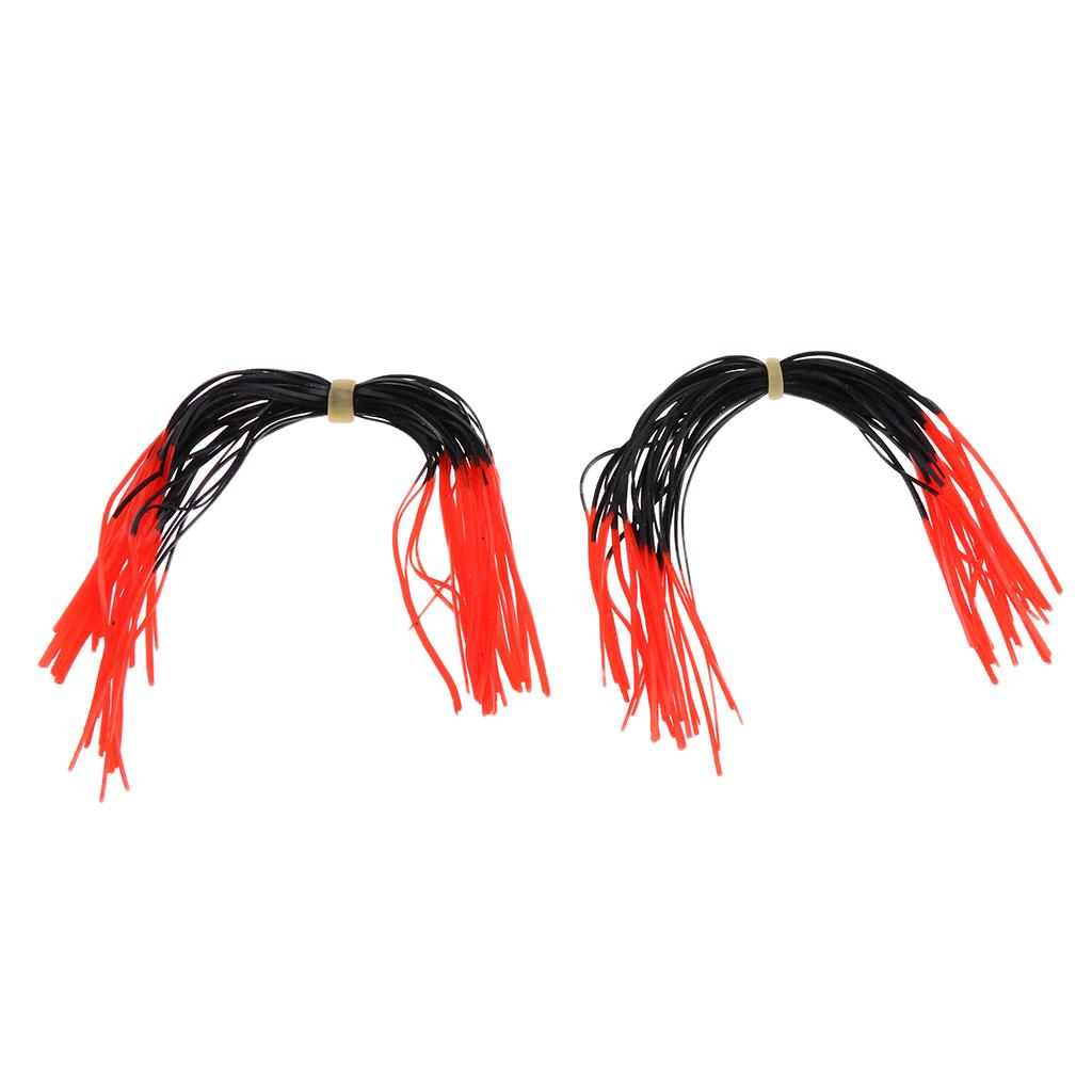 2pcs Bow String Silencer Whiskers Reduce String Noise Vibration Red+Black