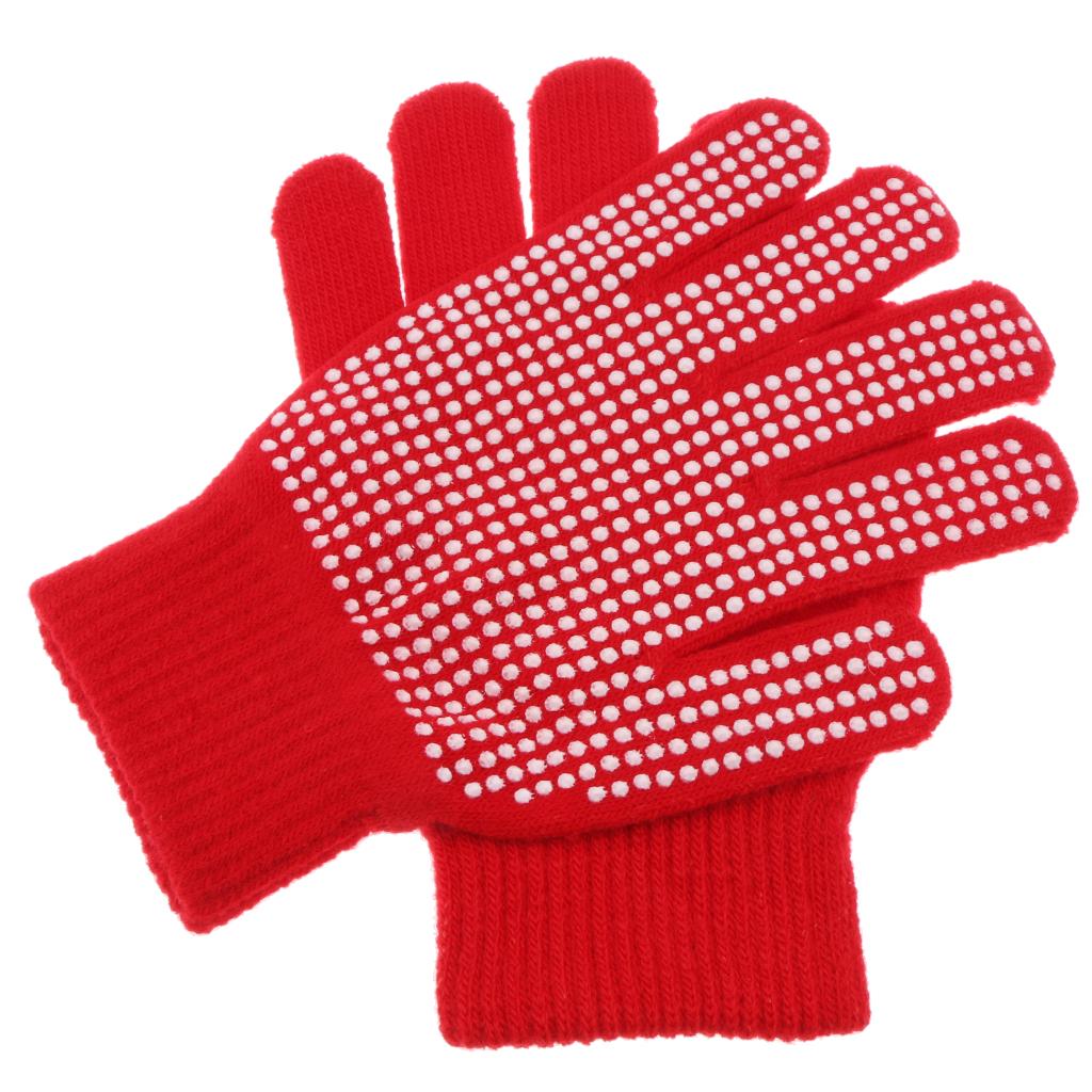 Outdoor Horse Riding Pimple Palm Gloves Hands Protection L Red