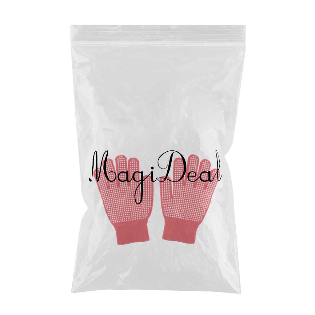 Outdoor Horse Riding Pimple Palm Gloves Hands Protection L Red