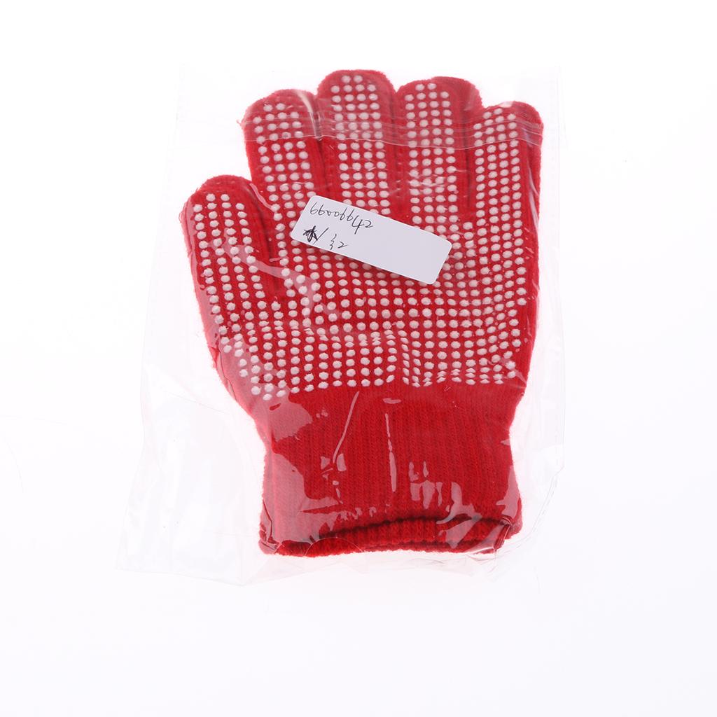 Outdoor Horse Riding Pimple Palm Gloves Hands Protection L Red