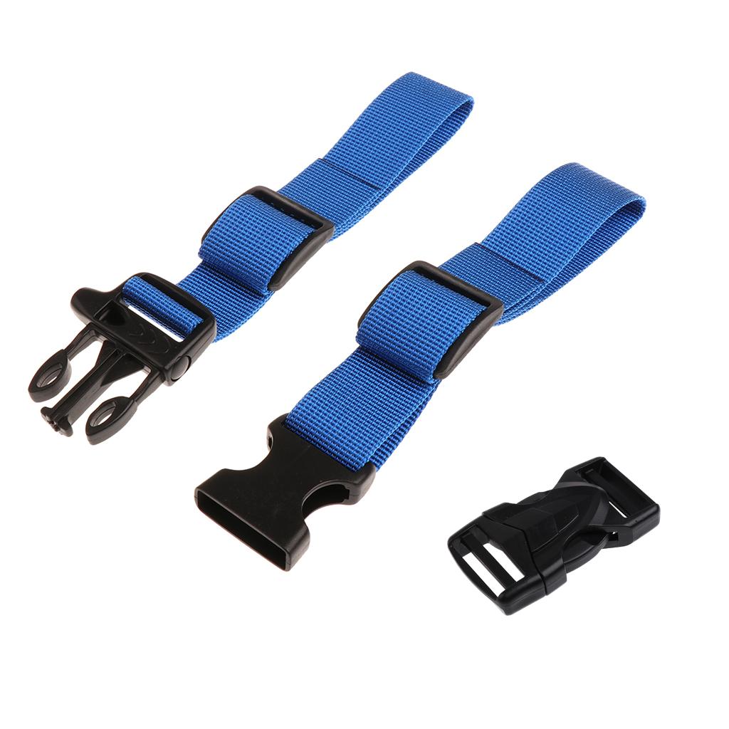 Nylon Webbing Strap Rucksack Backpack Quick Release Buckle Clip Dark Blue