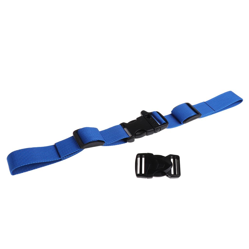 Nylon Webbing Strap Rucksack Backpack Quick Release Buckle Clip Dark Blue