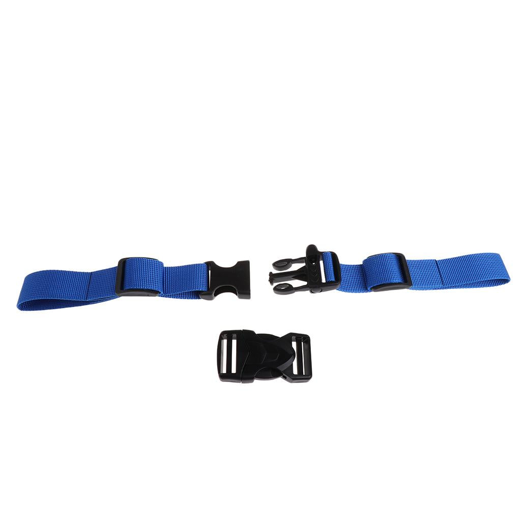 Nylon Webbing Strap Rucksack Backpack Quick Release Buckle Clip Dark Blue