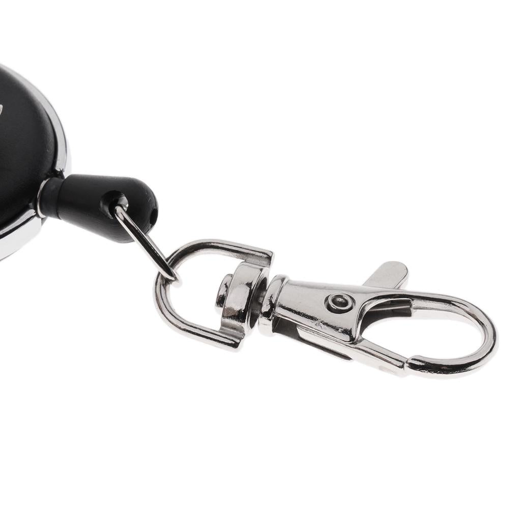 6x2 Pieces Retractable Keychain Key Ring Recoil Pull Reel Belt Clip