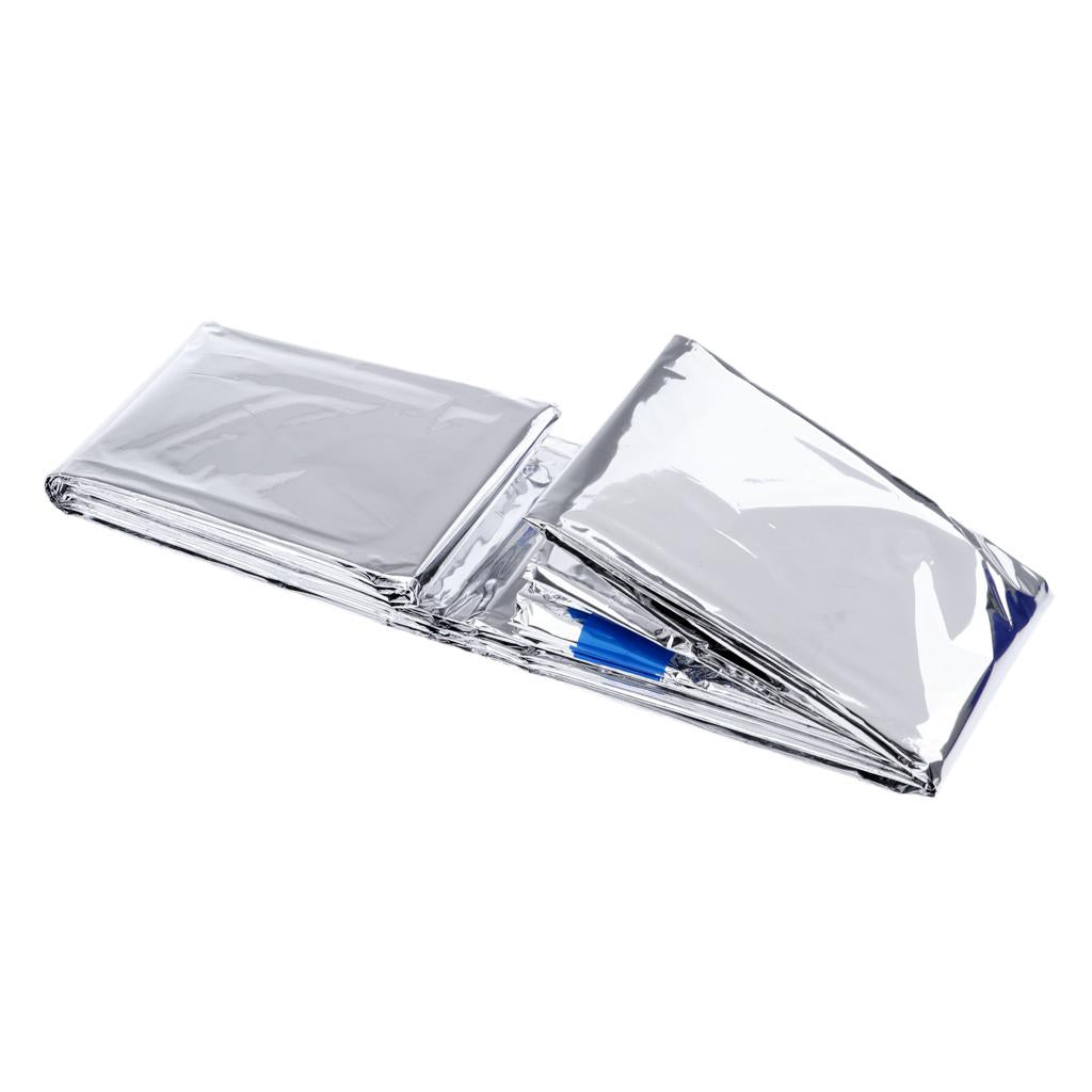 2x200 x 100cm Lightweight Camping Outdoor Emergency Sleeping Thermal Blanket