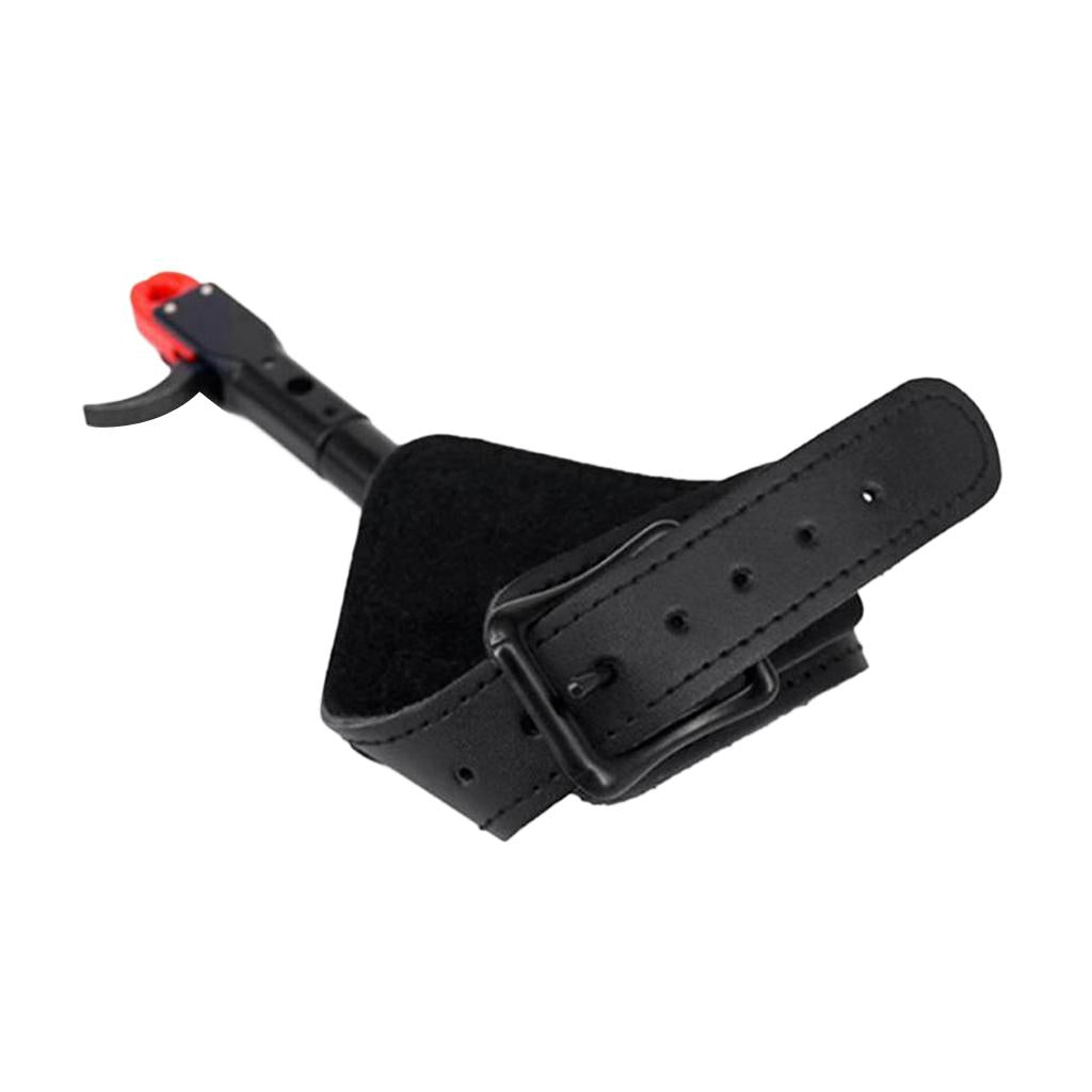 Outdoor Adjustable Archery Release Aid Trigger Hunting Wrist Buckle Strap