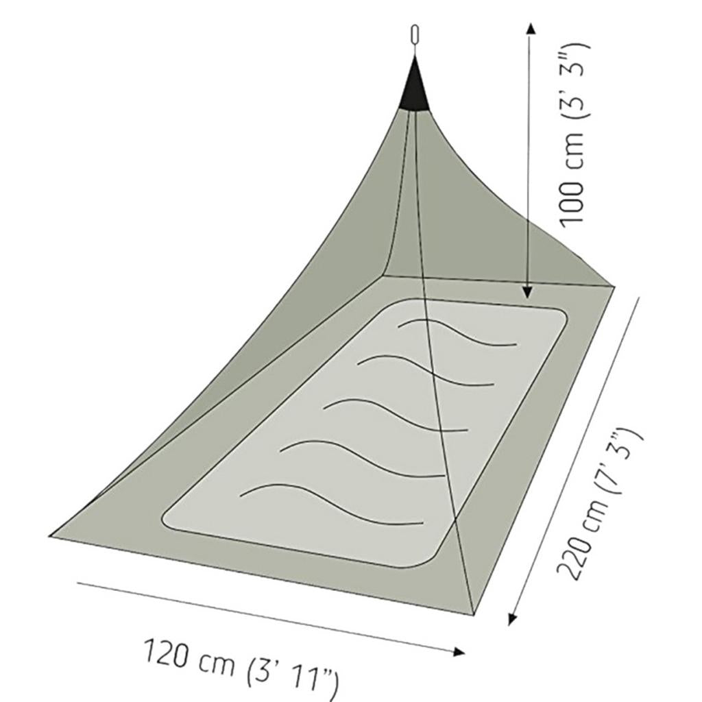 Portable Travel Camping Hammock Mosquito Net Tent Sleeping Canopy Gray