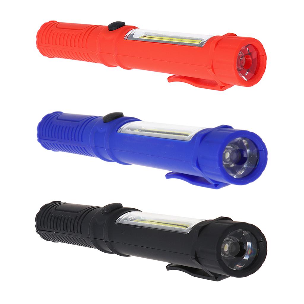 2xMultifunction COB Work Light Lamp Handy Flashlight Torch W/ Magnetic Black