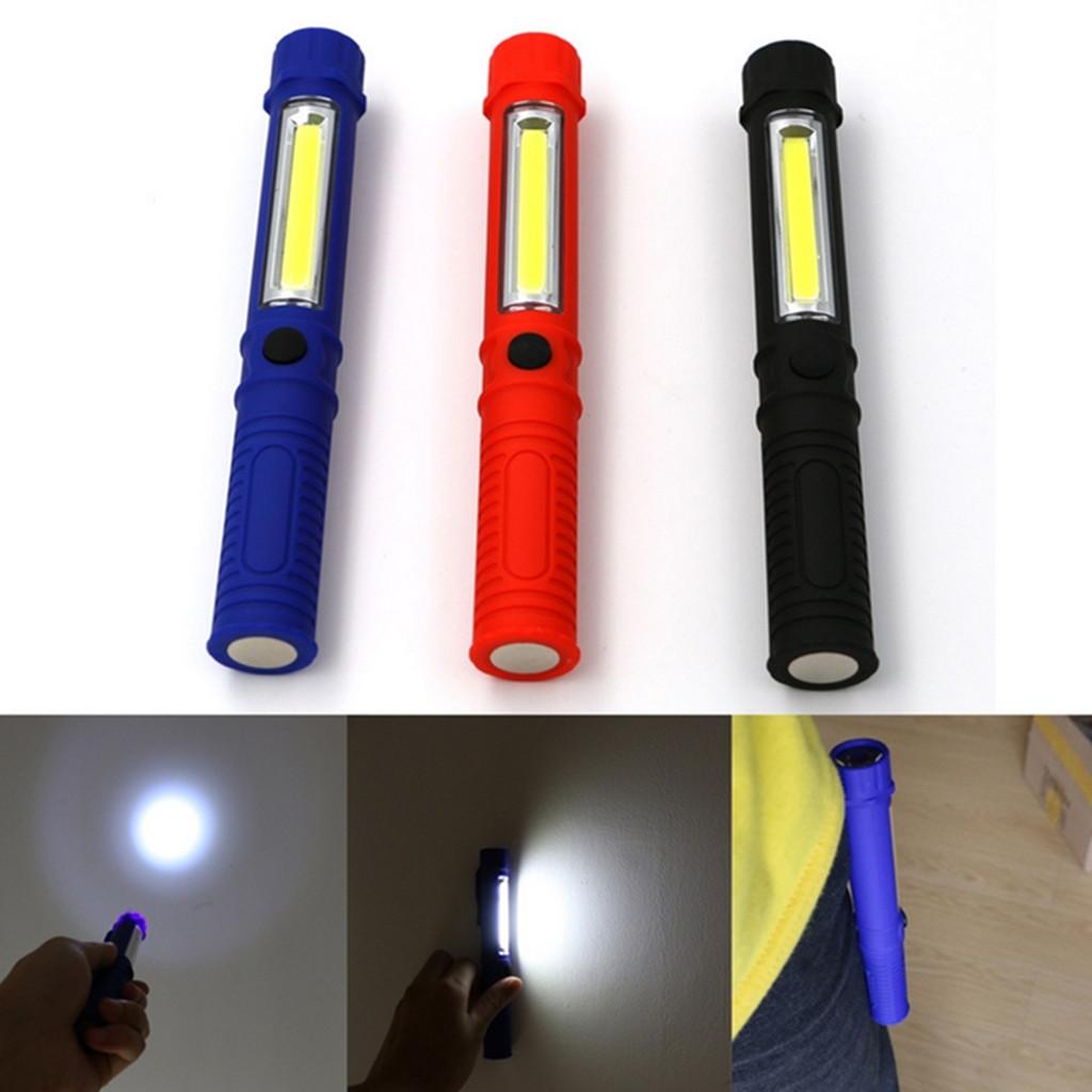 Multifunction COB Work Light Lamp Handy Flashlight Torch W/ Magnetic Black