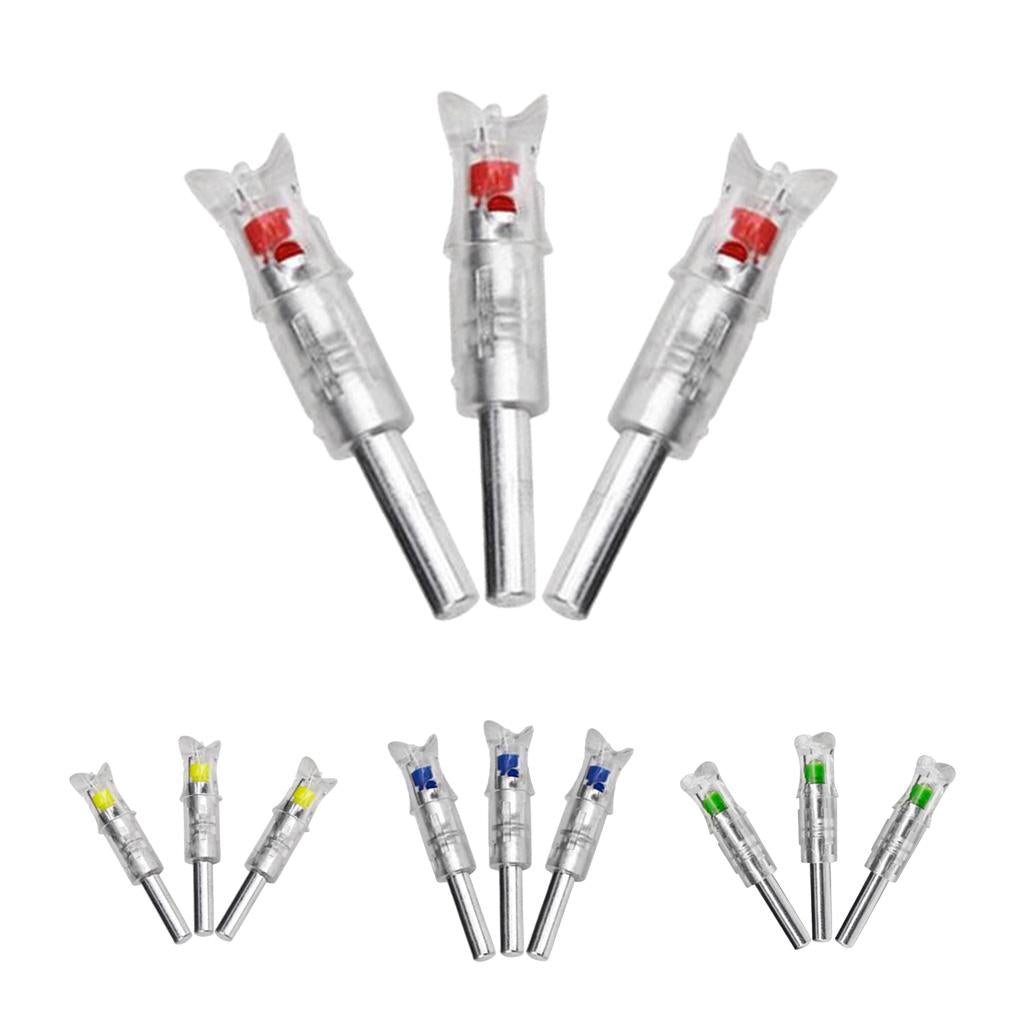 Automatic Luminous Lighted Arrow Nock Tail LED Hunting 7.6mm Shaft  Red