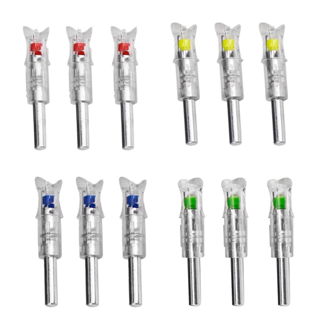 Automatic Luminous Lighted Arrow Nock Tail LED Hunting 7.6mm Shaft  Red