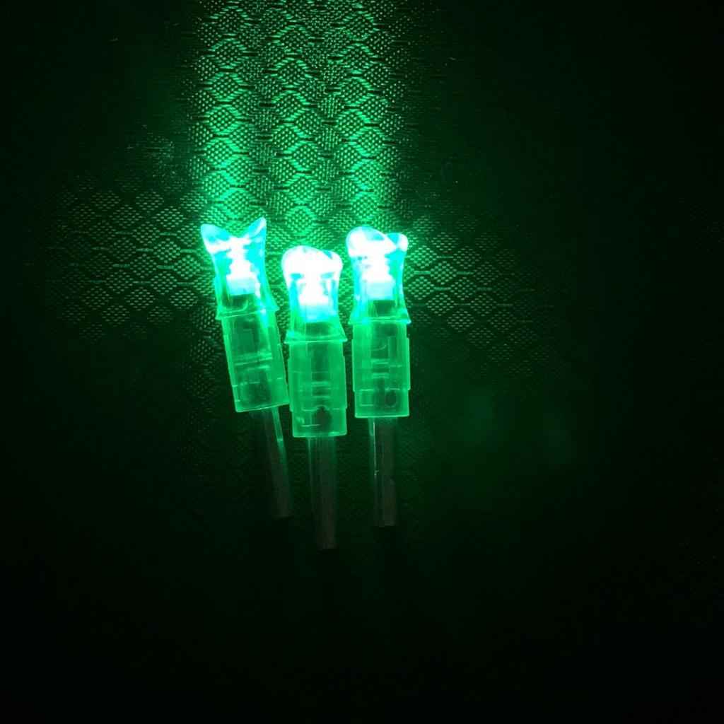 Automatic Luminous Lighted Arrow Nock Tail LED Hunting 7.6mm Shaft  Green