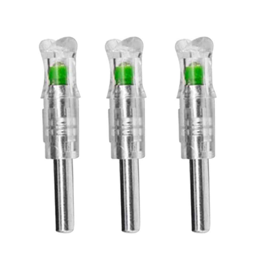 Automatic Luminous Lighted Arrow Nock Tail LED Hunting 7.6mm Shaft  Green