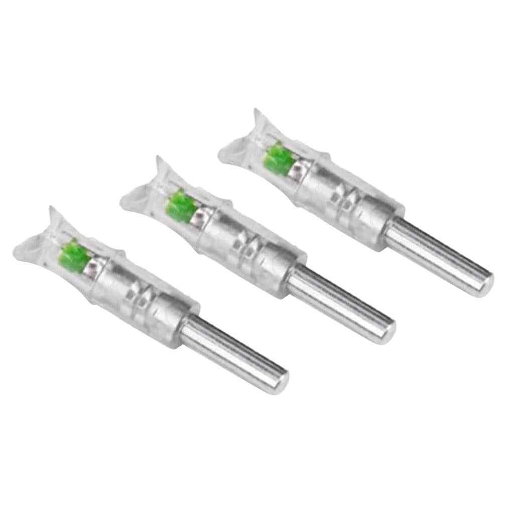 Automatic Luminous Lighted Arrow Nock Tail LED Hunting 7.6mm Shaft  Green